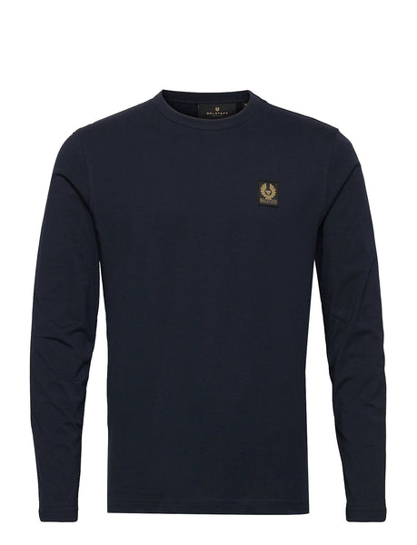 BELSTAFF 100054 DKINK T-Shirt Logo Manica Lunga BLU NAVY