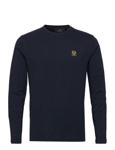 BELSTAFF 100054 DKINK T-Shirt Logo Manica Lunga BLU NAVY