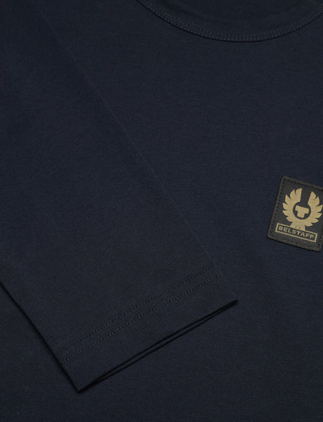BELSTAFF 100054 DKINK T-Shirt Logo Manica Lunga BLU NAVY