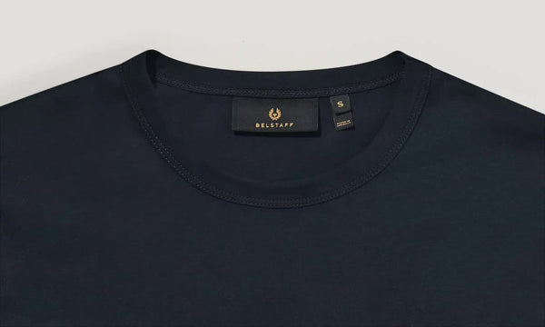 BELSTAFF 100054 DKINK T-Shirt Logo Manica Lunga BLU NAVY
