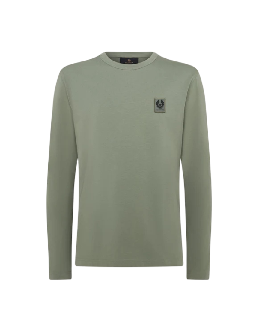 BELSTAFF 100054 SAGGRN T-Shirt Logo Manica Lunga SAGE GREEN