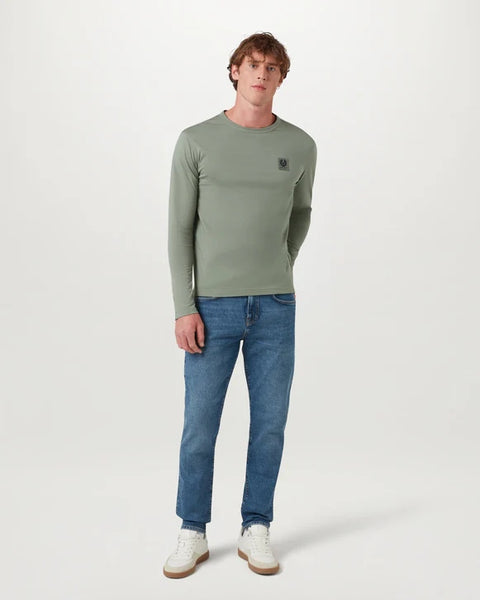 BELSTAFF 100054 SAGGRN T-Shirt Logo Manica Lunga SAGE GREEN
