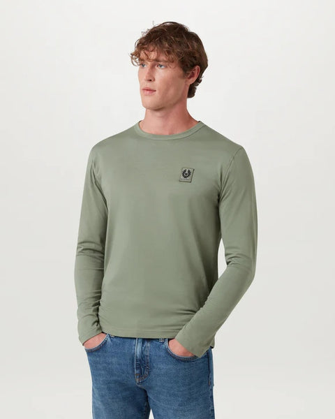BELSTAFF 100054 SAGGRN T-Shirt Logo Manica Lunga SAGE GREEN