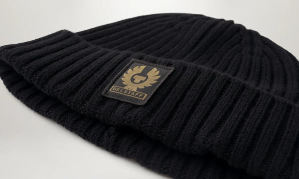 BELSTAFF 100067-BLK Watch Beanie Hat BLACK Berretto Uomo