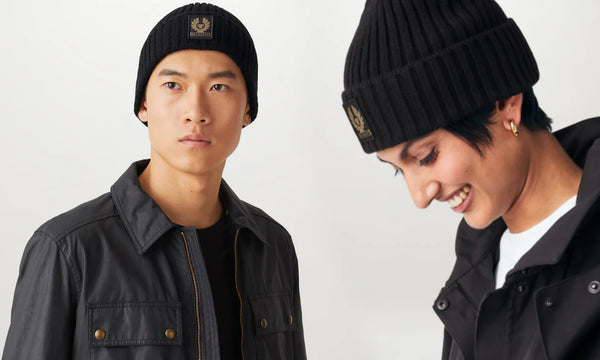 BELSTAFF 100067-BLK Watch Beanie Hat BLACK Berretto Uomo
