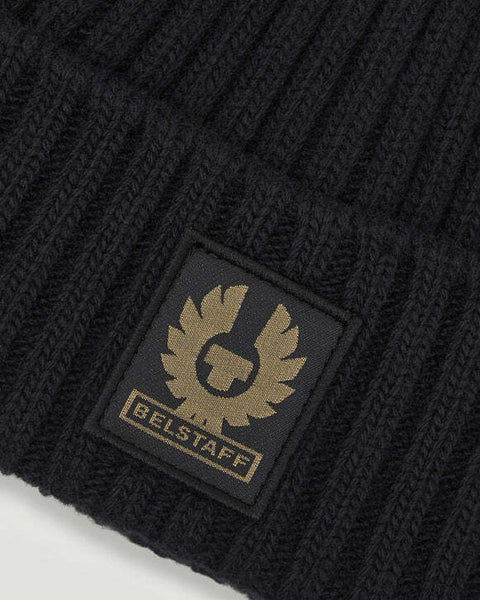 BELSTAFF 100067-BLK Watch Beanie Hat BLACK Berretto Uomo