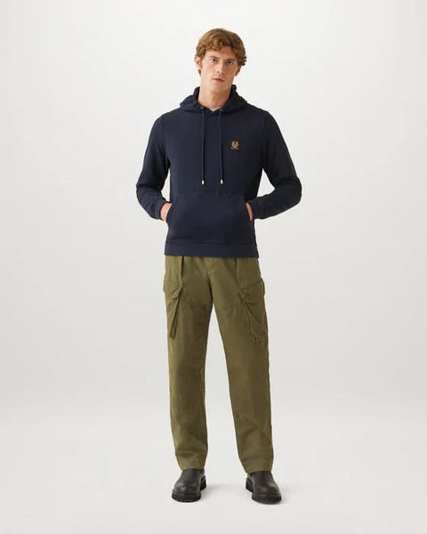 BELSTAFF 103000-DKINK Felpa Classic Logo Con Cappuccio Uomo Blu Inchiostro