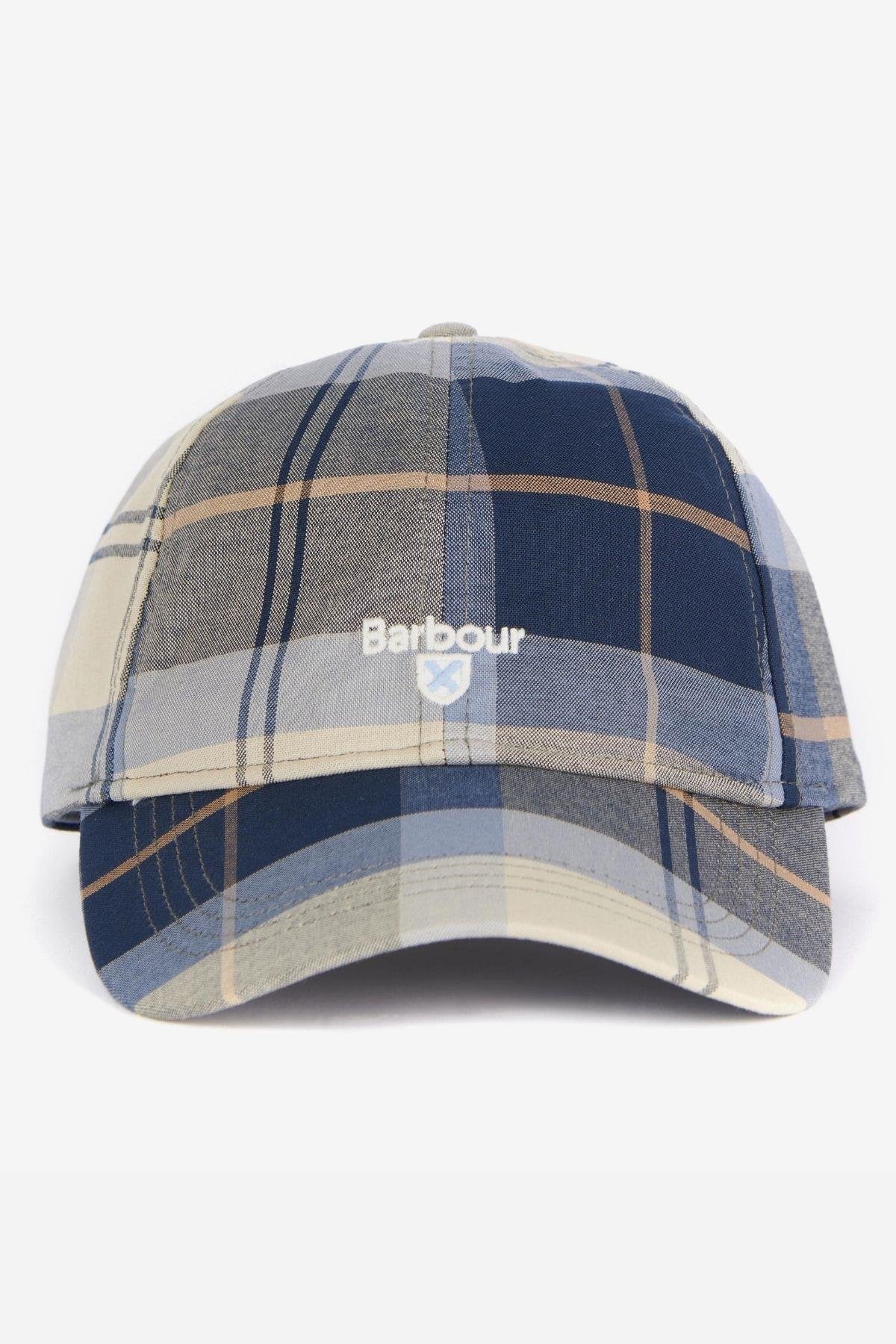 Barbour MHA0617-TN23 Cappellino sportivo in tartan Cotton Classic Dress Tartan RIVER BIRCH BLUE