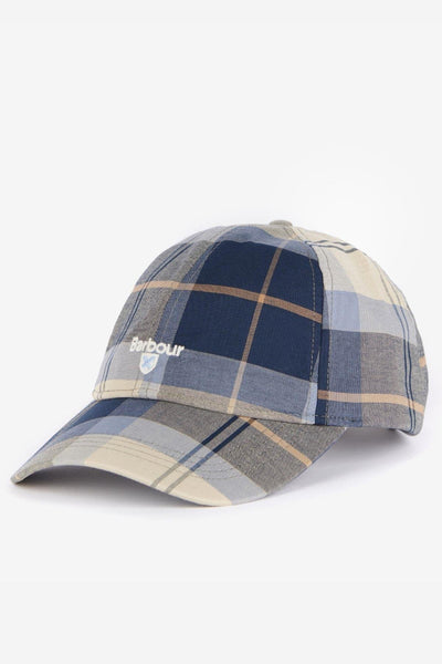 Barbour MHA0617-TN23 Cappellino sportivo in tartan Cotton Classic Dress Tartan RIVER BIRCH BLUE