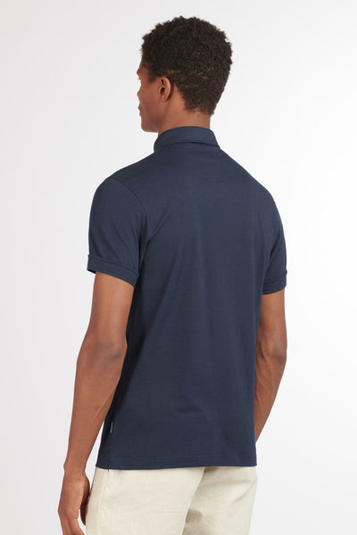Barbour MML0012-BL14 Corpatch Tartan Pique Polo SS NAVY BLUE