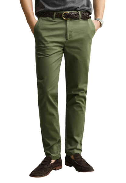 GANT 1501020-329 Pantaloni Summer Chino Sport Slim DRY HERB GREEN