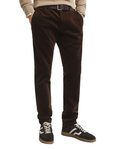 GANT 1505319-274 Pantalone Chino Slim in Velluto a Coste RICH BROWN