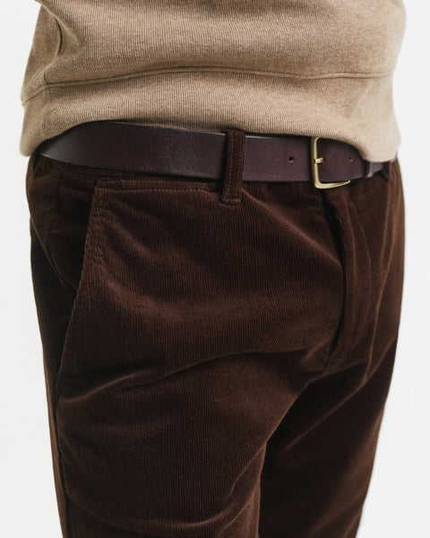 GANT 1505319-274 Pantalone Chino Slim in Velluto a Coste RICH BROWN