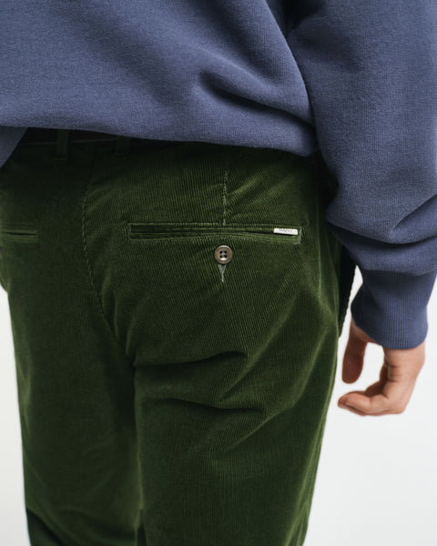 GANT 1505319-360 Pantalone Chino Slim in Velluto a Coste COUNTRY GREEN