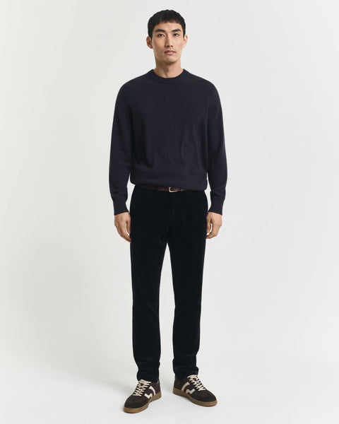 GANT 1505319-433 Pantalone Chino Slim in Velluto a Coste EVENING BLUE