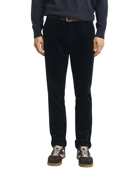 GANT 1505319-433 Pantalone Chino Slim in Velluto a Coste EVENING BLUE