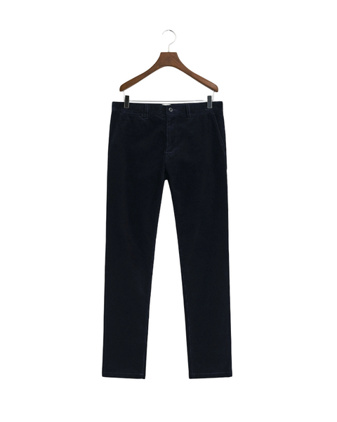 GANT 1505319-433 Pantalone Chino Slim in Velluto a Coste EVENING BLUE