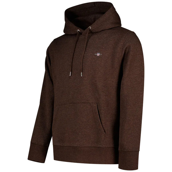 GANT 2007058-284 Felpa The Original Hoodie Sweat DARK BROWN MELANGE