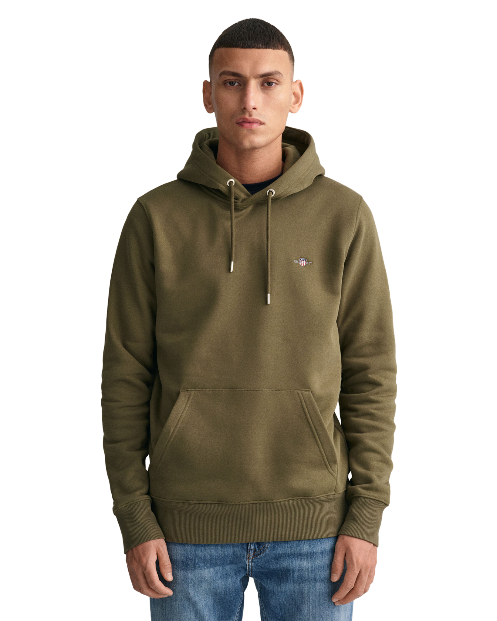 GANT 2007058-301 Felpa The Original Hoodie Sweat RACING GREEN