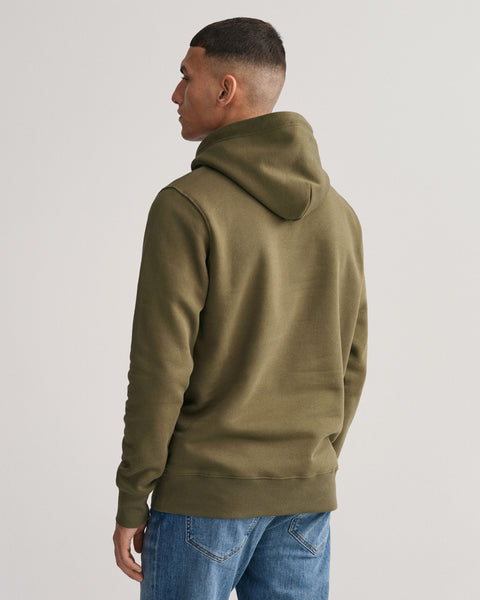 GANT 2007058-301 Felpa The Original Hoodie Sweat RACING GREEN