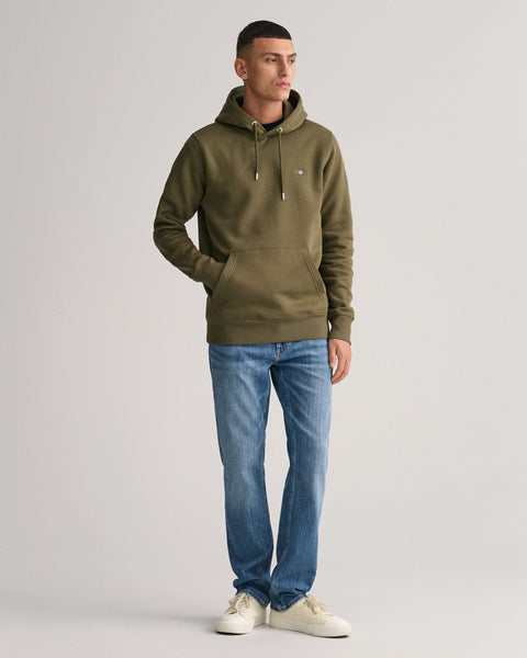 GANT 2007058-301 Felpa The Original Hoodie Sweat RACING GREEN