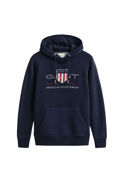 GANT 2047082-433 Reg Archive Shield Hoodie Sweat EVENING BLUE