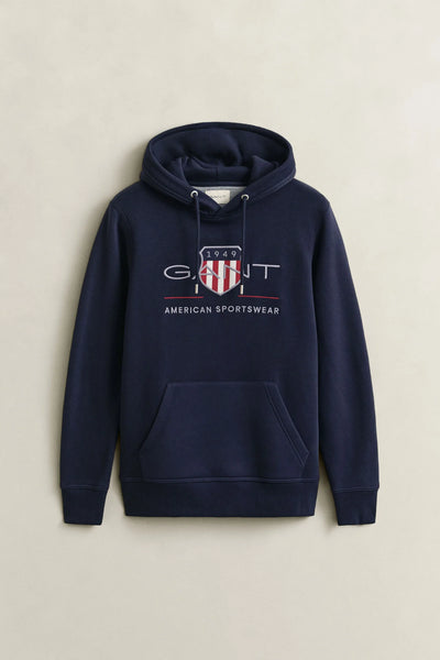 GANT 2047082-433 Reg Archive Shield Hoodie Sweat EVENING BLUE