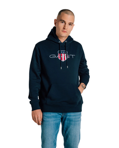 GANT 2047087-433 Reg Archive Shield Hoodie Felpa EVENING BLUE