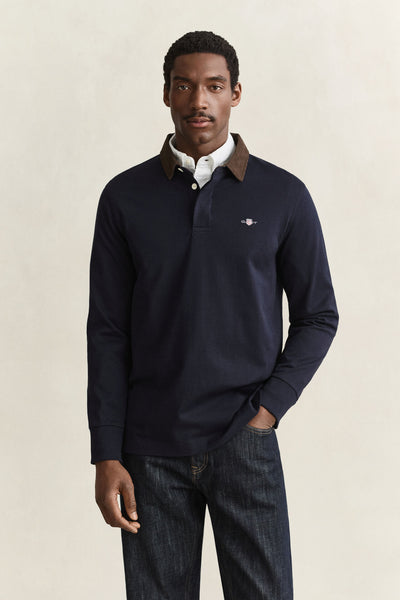 GANT 2065120-433 Cord Collar Rugger Polo EVENING BLUE