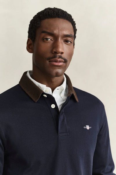 GANT 2065120-433 Cord Collar Rugger Polo EVENING BLUE