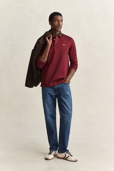 GANT 2065120-676 Cord Collar Rugger Polo DEEP GRAPE WINE