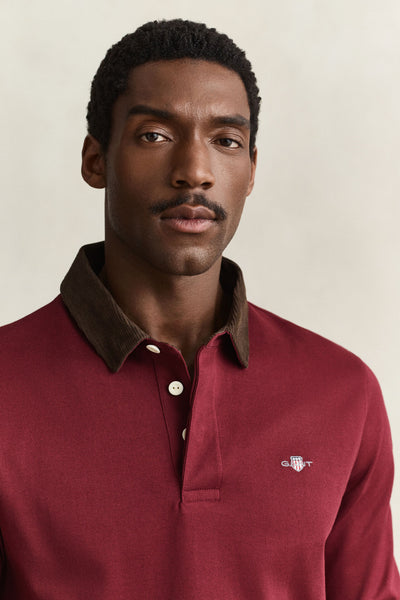 GANT 2065120-676 Cord Collar Rugger Polo DEEP GRAPE WINE