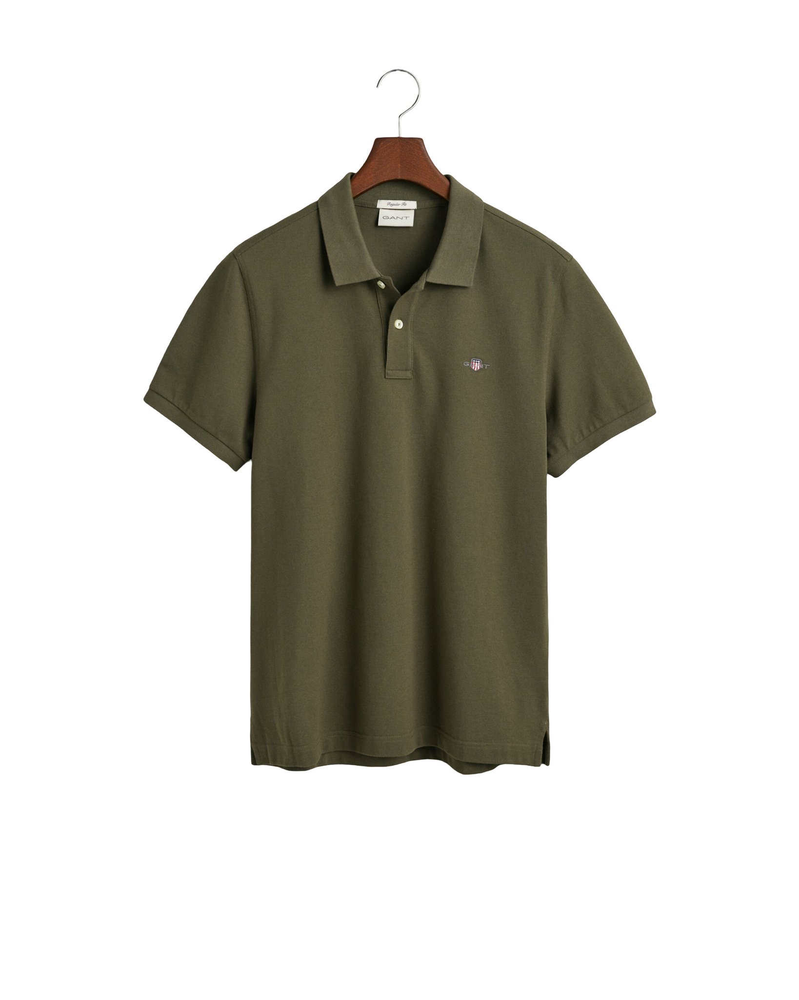 GANT 2210-301 Reg Shield SS Pique' Polo MILITARY GREEN