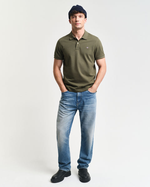 GANT 2210-301 Reg Shield SS Pique' Polo MILITARY GREEN