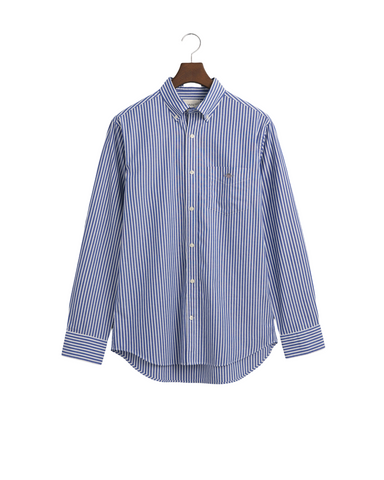 GANT 3000130-436 Reg Classic Stripe Shirt Striped Shirt With Pocket COLLEGE BLUE