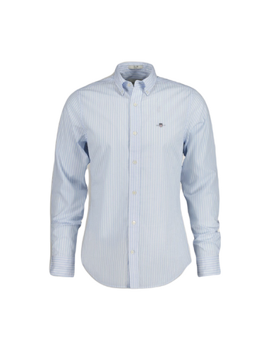 GANT 3000132-455 Slim Poplin Stripe Shirt LIGHT BLUE