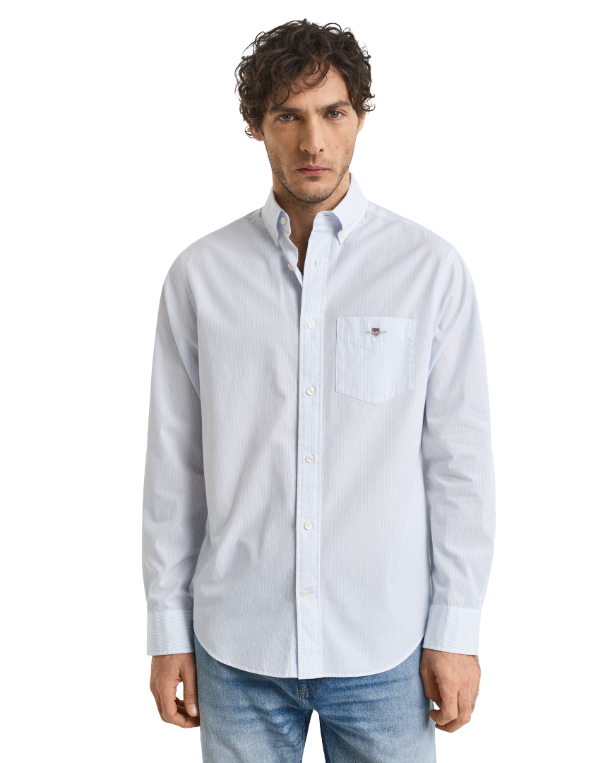 GANT 3000140-455 Reg Classic Poplin Banker Shirt LIGHT BLUE