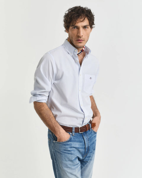 GANT 3000140-455 Reg Classic Poplin Banker Shirt LIGHT BLUE