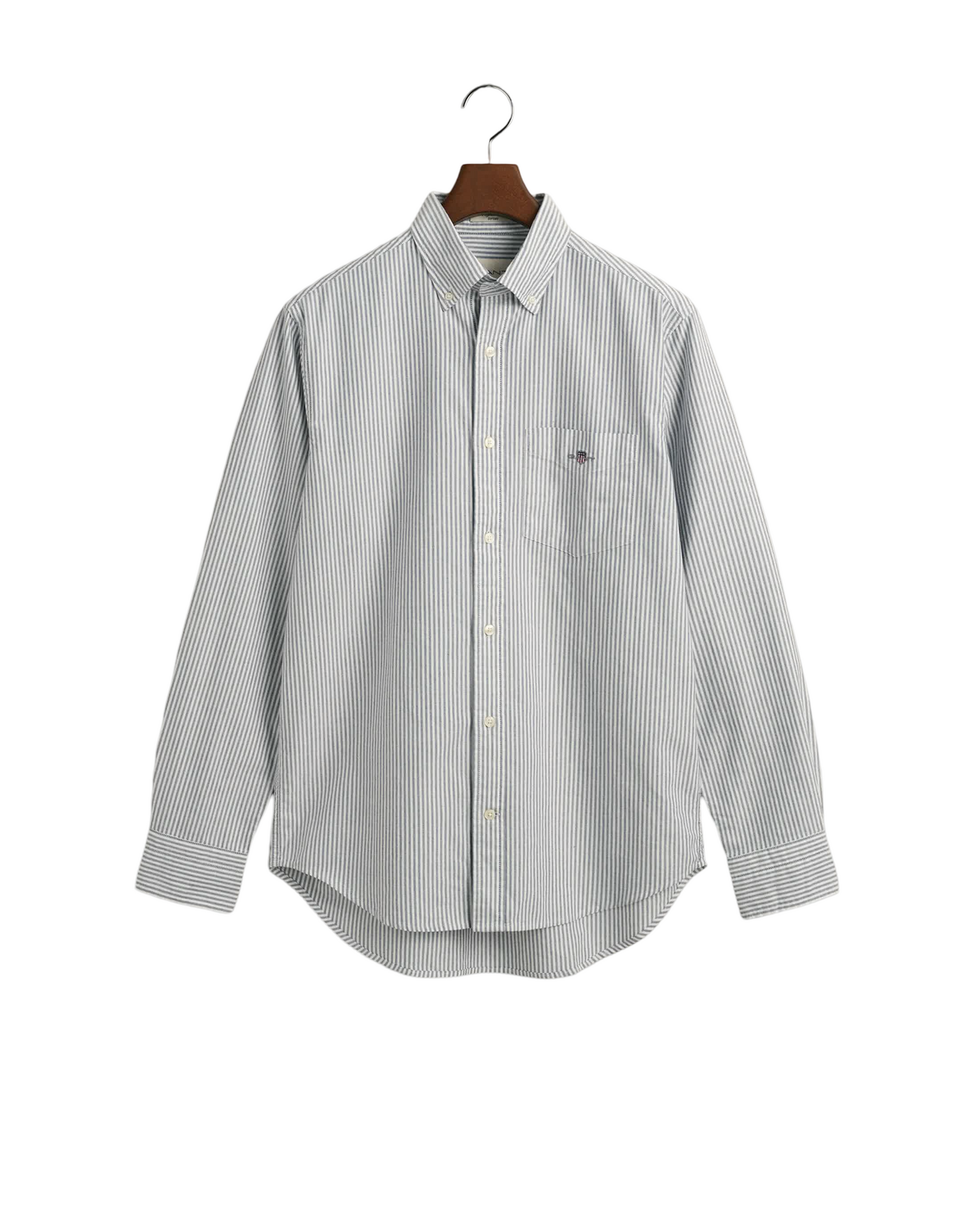 GANT 3000230-423 Reg Oxford Banker Stripe Shirt Camicia Button Down PERSIAN BLUE