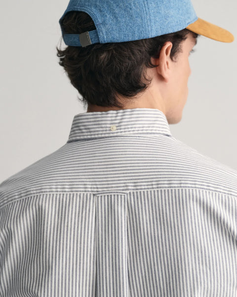 GANT 3000230-423 Reg Oxford Banker Stripe Shirt Camicia Button Down PERSIAN BLUE