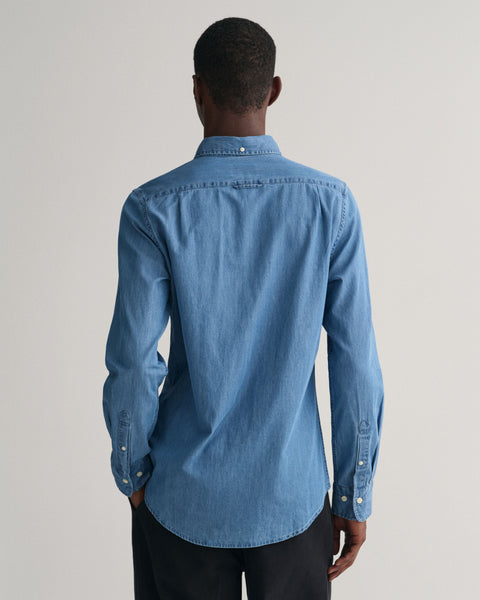 GANT 3000402-980 Slim Indigo Denim Shirt LIGHT BLUE Wash