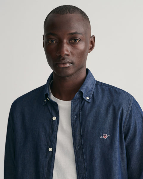 GANT 3000402-989 Slim Indigo Denim Shirt DARK INDIGO