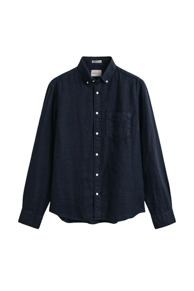 GANT 3240120 Garment Dyed Linen Shirt EVENING BLUE