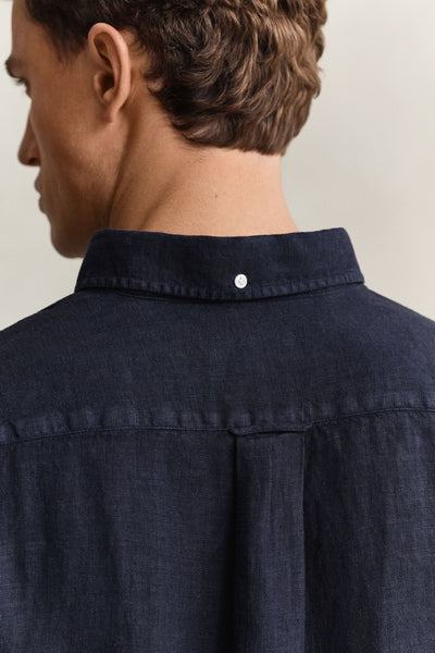 GANT 3240120 Garment Dyed Linen Shirt EVENING BLUE