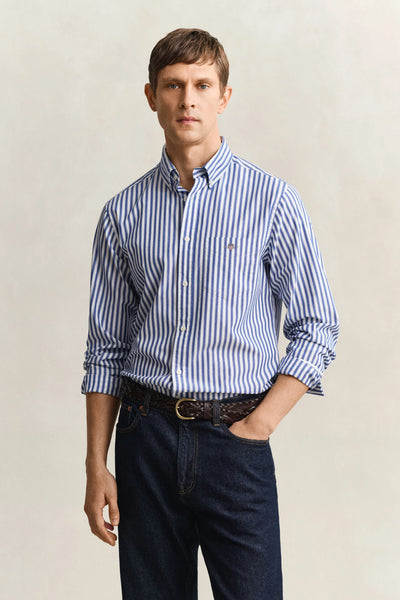 GANT 3260011-436 Classic Poplin Stripe Shirt COLLEGE BLUE