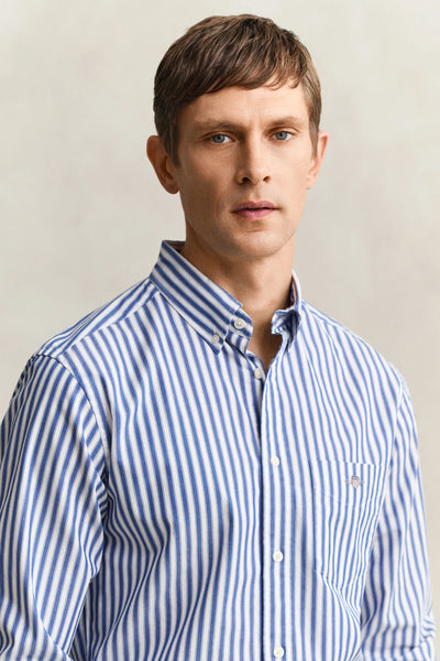 GANT 3260011-436 Classic Poplin Stripe Shirt COLLEGE BLUE