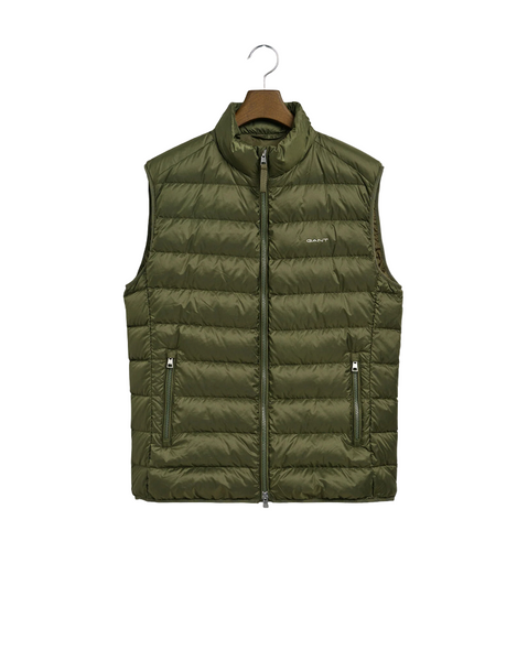 GANT 7006099-301 The Light Down Gilet Piumino Smanicato Light MILITARY GREEN