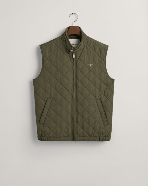 GANT 7006341-301 Quilted Windcheater Vest Military GREEN