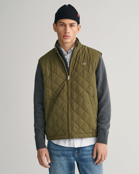 GANT 7006341-301 Quilted Windcheater Vest Military GREEN