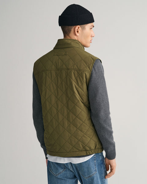 GANT 7006341-301 Quilted Windcheater Vest Military GREEN